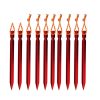 23cm Professional 10 Pcs Aluminum Tent Pegs With Cord Included