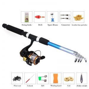 Fishing Reel + Rod Set With Tackle